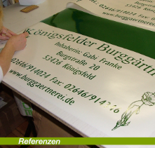 Folienbeschriftung / Referenzen - Auftragsarbeiten Firma OKKASIO-Design
