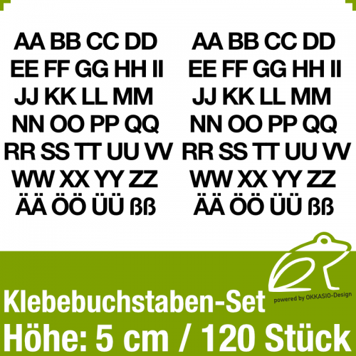 Klebebuchstaben-Set H.5cm 120Stck