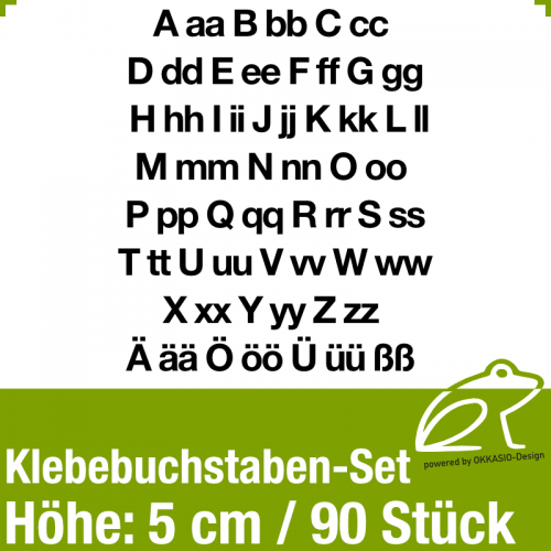 Klebebuchstaben-Set H.5cm 90Stck