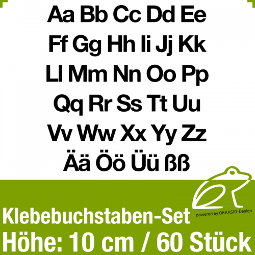 Klebebuchstaben-Set H.10cm 60Stück (GK)