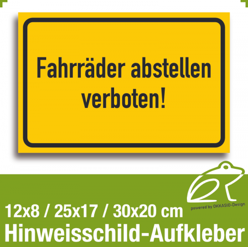 Hinweisschild Aufkleber - 