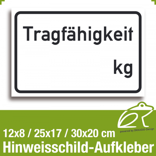 Hinweisschild Aufkleber - 