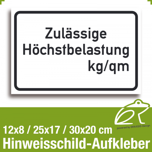 Hinweisschild Aufkleber - 