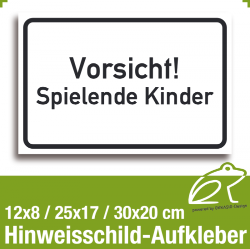 Hinweisschild Aufkleber - 