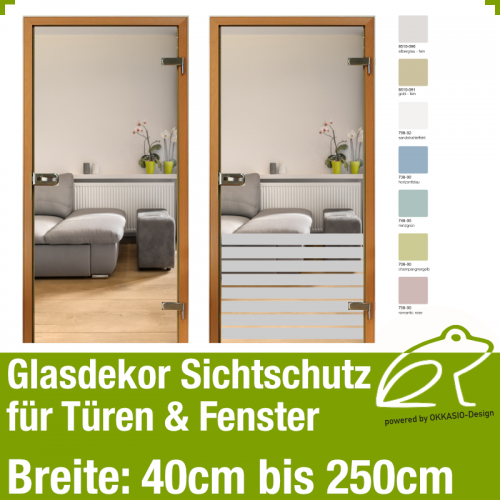 Glasdekor Sichtschutz - Streifendekor 01