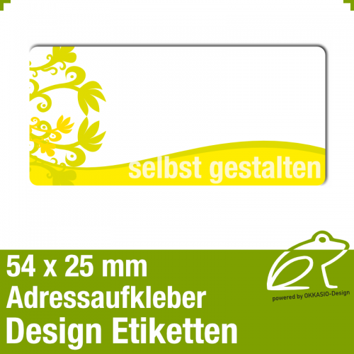Design Adressaufkleber - 54 x 25 mm - *003