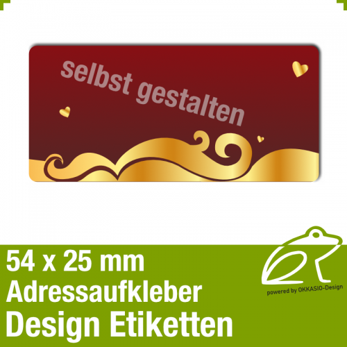 Design Adressaufkleber - 54 x 25 mm - *004