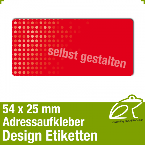 Design Adressaufkleber - 54 x 25 mm - *006