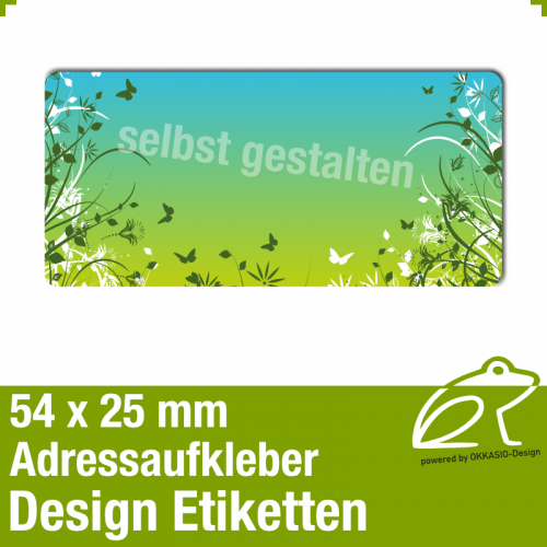Design Adressaufkleber - 54 x 25 mm - *012