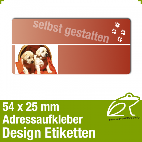 Design Adressaufkleber - 54 x 25 mm - *017