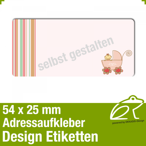 Design Adressaufkleber - 54 x 25 mm - *018