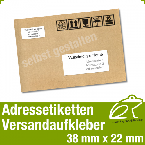 Versandaufkleber 38 X 22 Mm Adressaufkleber