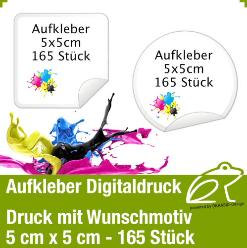 Aufkleber - 5cm x 5cm 165 Stk.