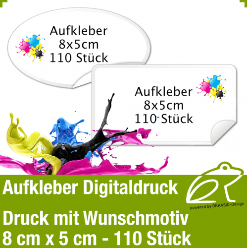 Aufkleber - 8cm x 5cm 110 Stk.