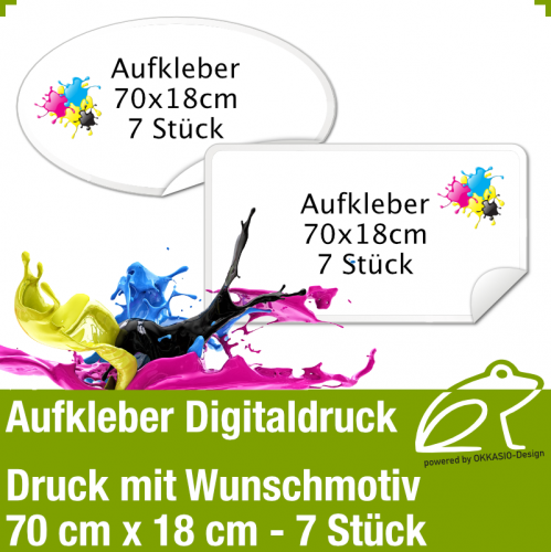Aufkleber - 70cm x 18cm 7 Stk.