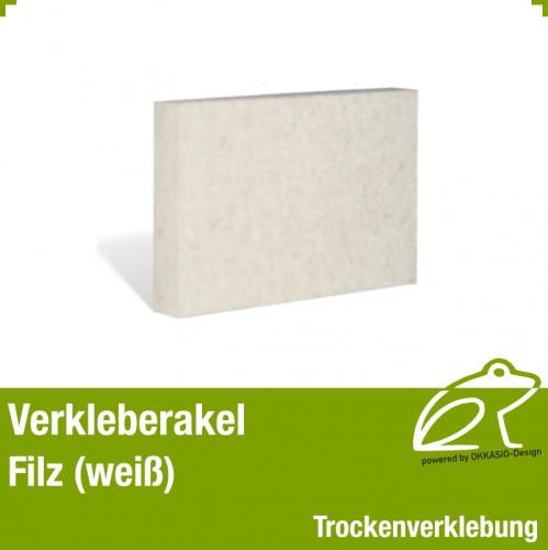 Filzrakel (weiss) fr Trockenverklebung