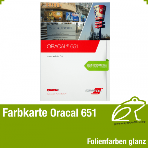 Farbkarte glanz - Oracal 651 Intermediate Cal