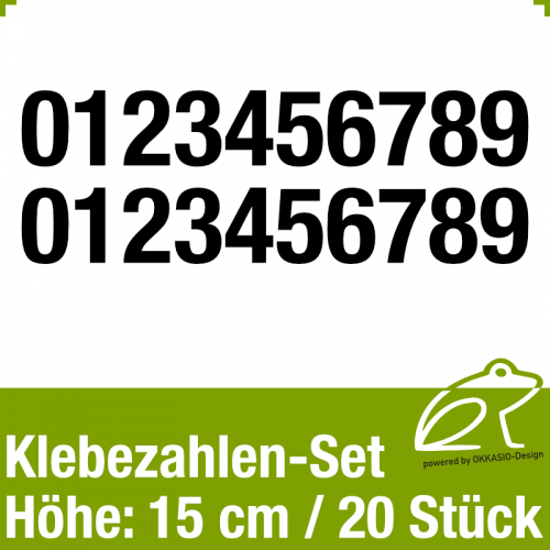 Klebezahlen-Set H.15cm 20Stück