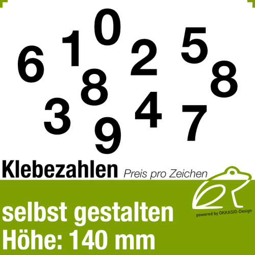 Klebezahlen Hhe 140mm