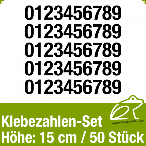 Klebezahlen-Set H.15cm 50Stck