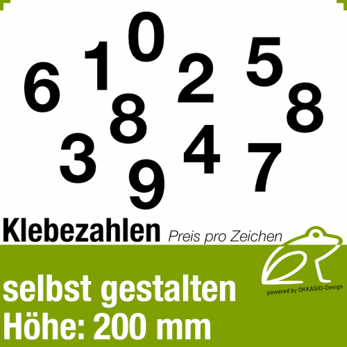 Klebezahlen Hhe 200mm