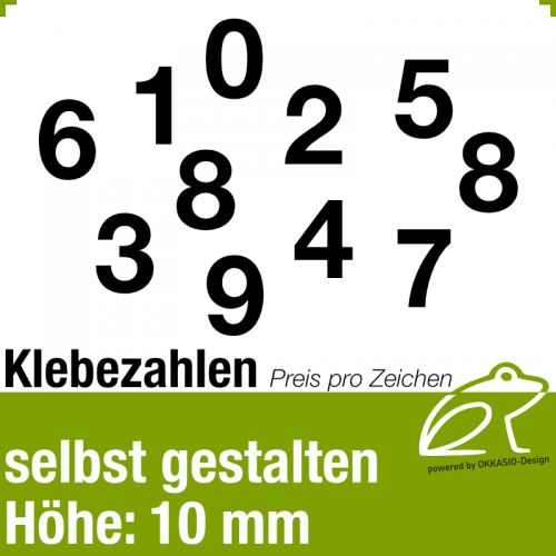 Klebezahlen Hhe 10mm