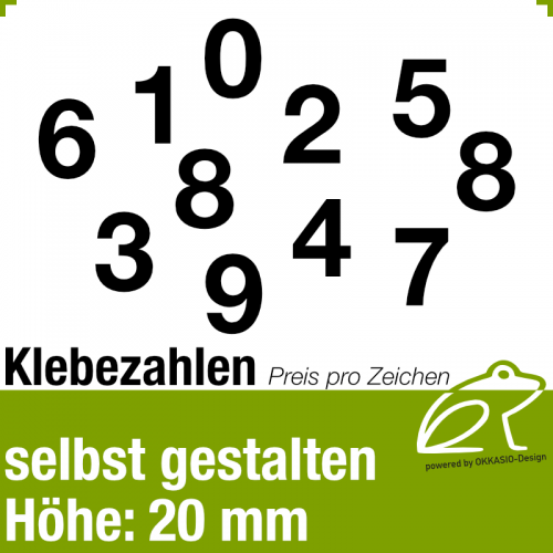 Klebezahlen Hhe 20mm