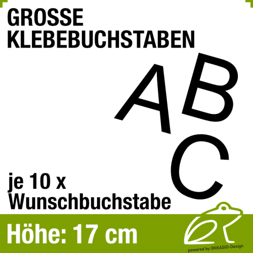 17 cm Klebebuchstaben - je 10 Stck