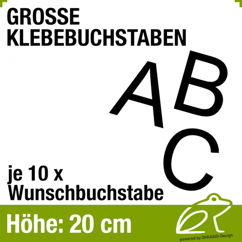 20 cm Klebebuchstaben - je 10 Stck