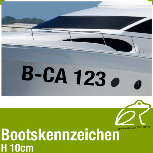 Amtliches Bootskennzeichen Hhe 10 cm