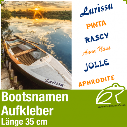 Bootsnamen Aufkleber Lnge 35 cm