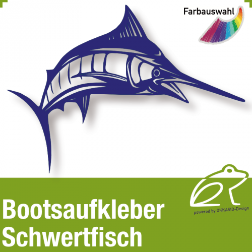 Bootsaufkleber Dekor Schwertfisch