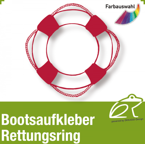 Bootsaufkleber Dekor Rettungsring