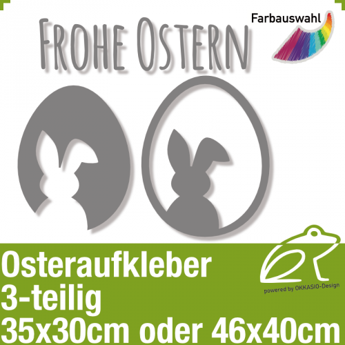 Aufkleber Frohe Ostern 3-teilig