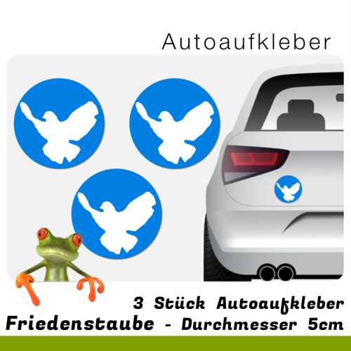 3 Stk. Aufkleber Friedenstaube Friedensbewegung Peace Frieden Sticker Auto