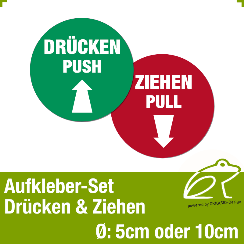  Druecken und Ziehen Aufkleber