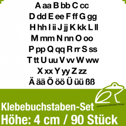 Klebebuchstaben-Set H.4cm 90Stck