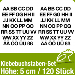 Klebebuchstaben-Set H.5cm 120Stck