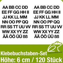 Klebebuchstaben-Set H.6cm 120Stck