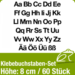 Klebebuchstaben-Set H.8cm 60Stck (GK)