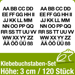 Klebebuchstaben-Set H.3cm 120Stck