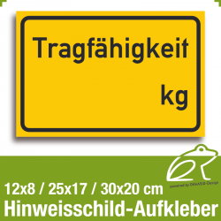 Hinweisschild Aufkleber - 