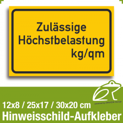 Hinweisschild Aufkleber - 