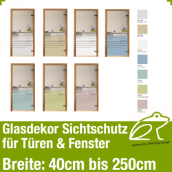 Glasdekor Sichtschutz - Streifendekor 02