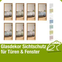 Glasdekor Sichtschutz - Quadratdekor 01