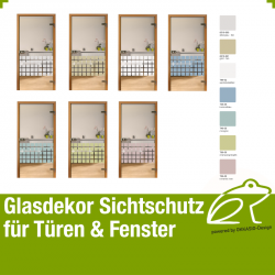 Glasdekor Sichtschutz - Quadratdekor 02