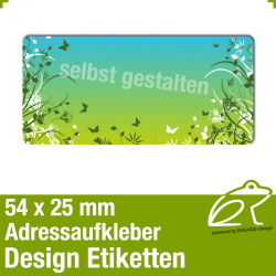 Design Adressaufkleber - 54 x 25 mm - *012