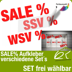 SALE% Aufkleber-Set - SSV% - WSV%