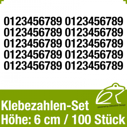 Klebezahlen-Set H.6cm 100Stück