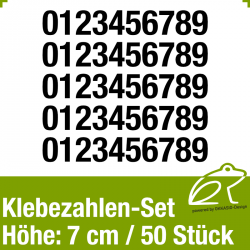 Klebezahlen-Set H.7cm 50Stck